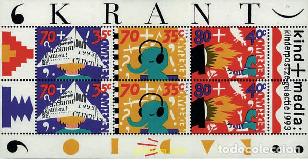 Sellos: 67907 MNH HOLANDA 1993 PRO INFANCIA. EL NI&Ntilde;O Y LOS MEDIOS