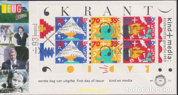 Sellos: 406144 MNH HOLANDA 1993 PRO INFANCIA. EL NI&Ntilde;O Y LOS MEDIOS