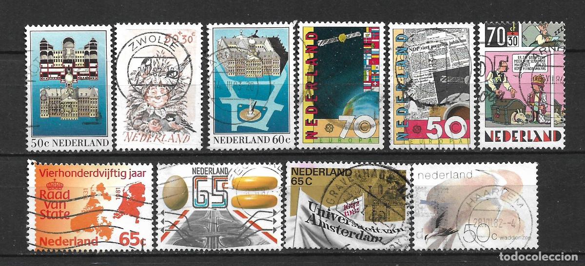 Timbres: holanda lote 10 sellos usados - 30/14