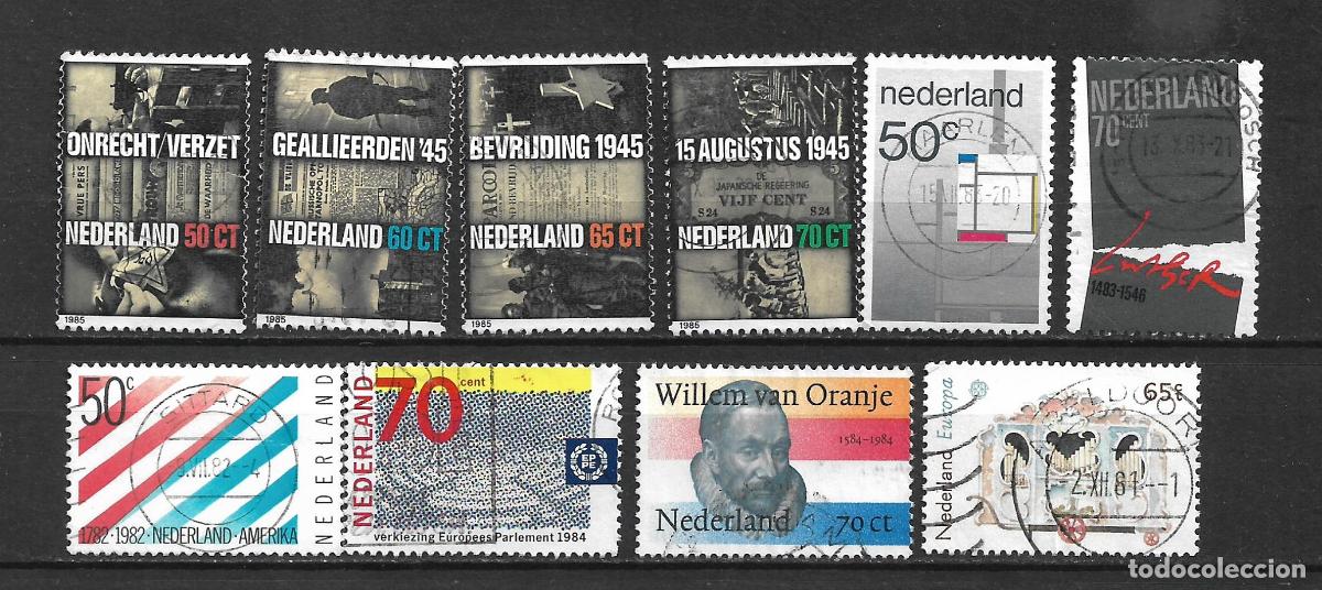 Timbres: holanda lote 10 sellos usados - 30/14