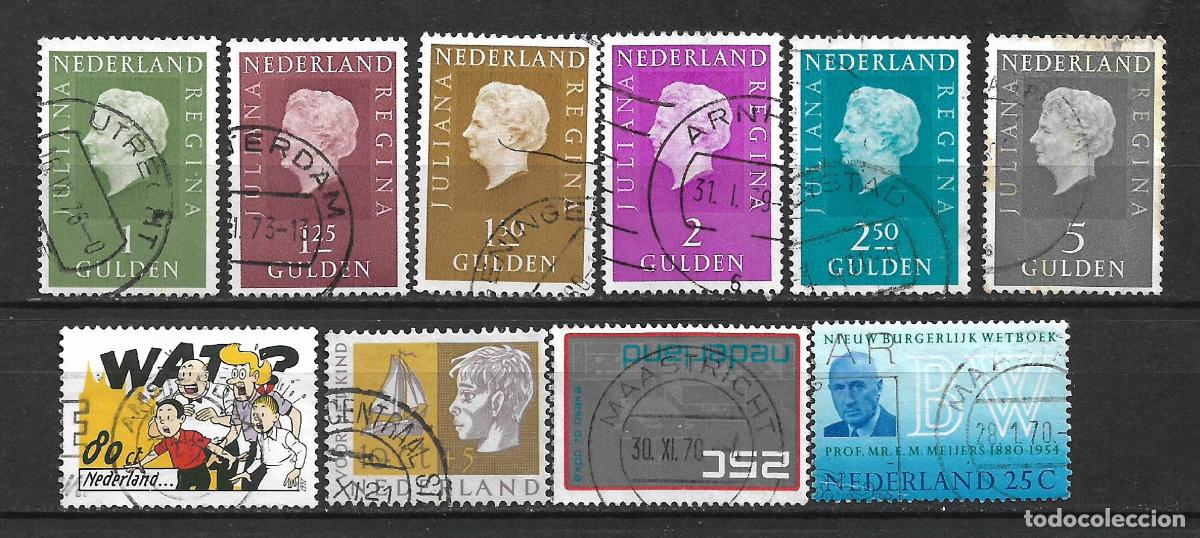 Briefmarken: holanda lote 10 sellos usados - 30/14