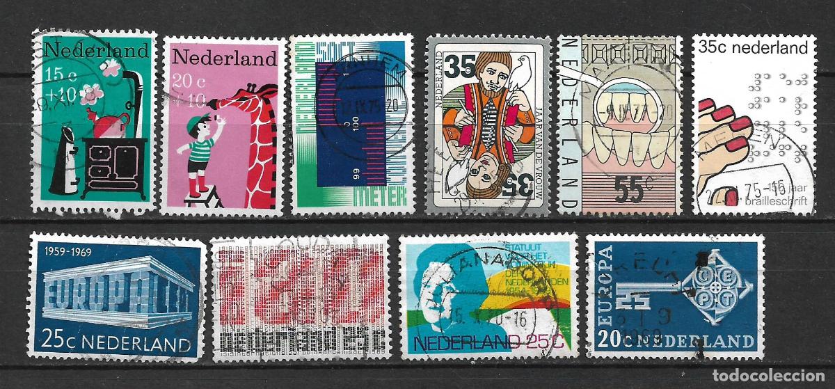 Briefmarken: holanda lote 10 sellos usados - 30/14