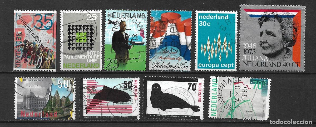 Francobolli: holanda lote 10 sellos usados - 30/14