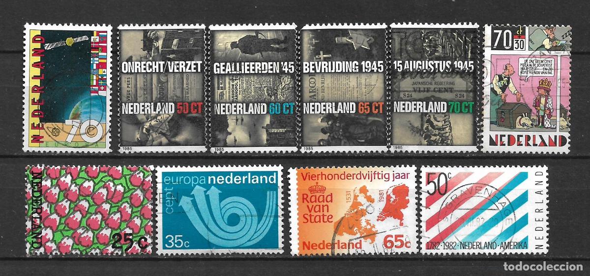 Francobolli: holanda lote 10 sellos usados - 30/14