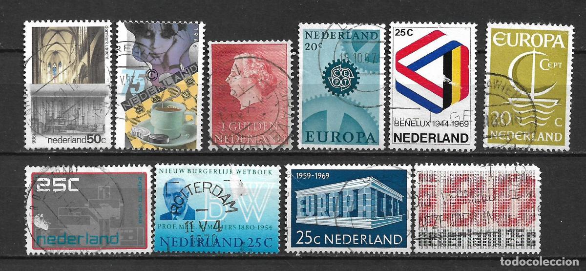 Sellos: holanda lote 10 sellos usados - 30/15
