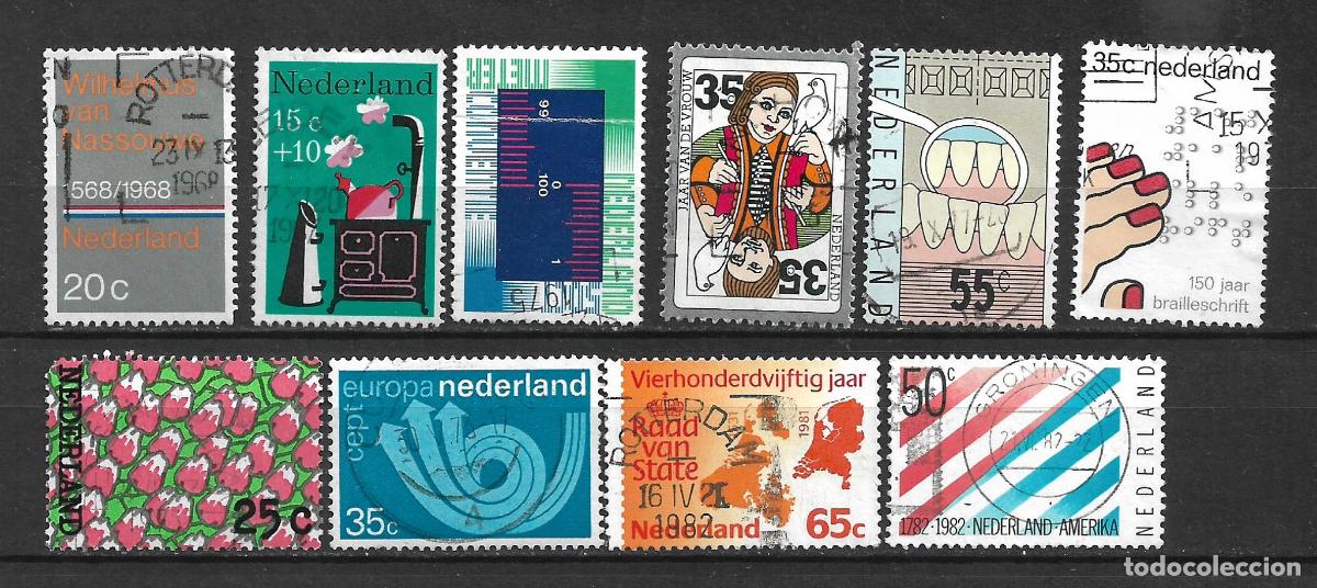 Sellos: holanda lote 10 sellos usados - 30/15