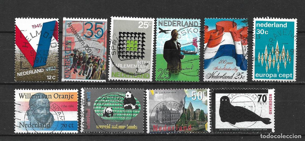 Sellos: holanda lote 10 sellos usados - 30/15