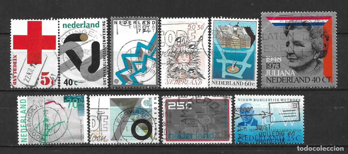 Sellos: holanda lote 10 sellos usados - 30/15