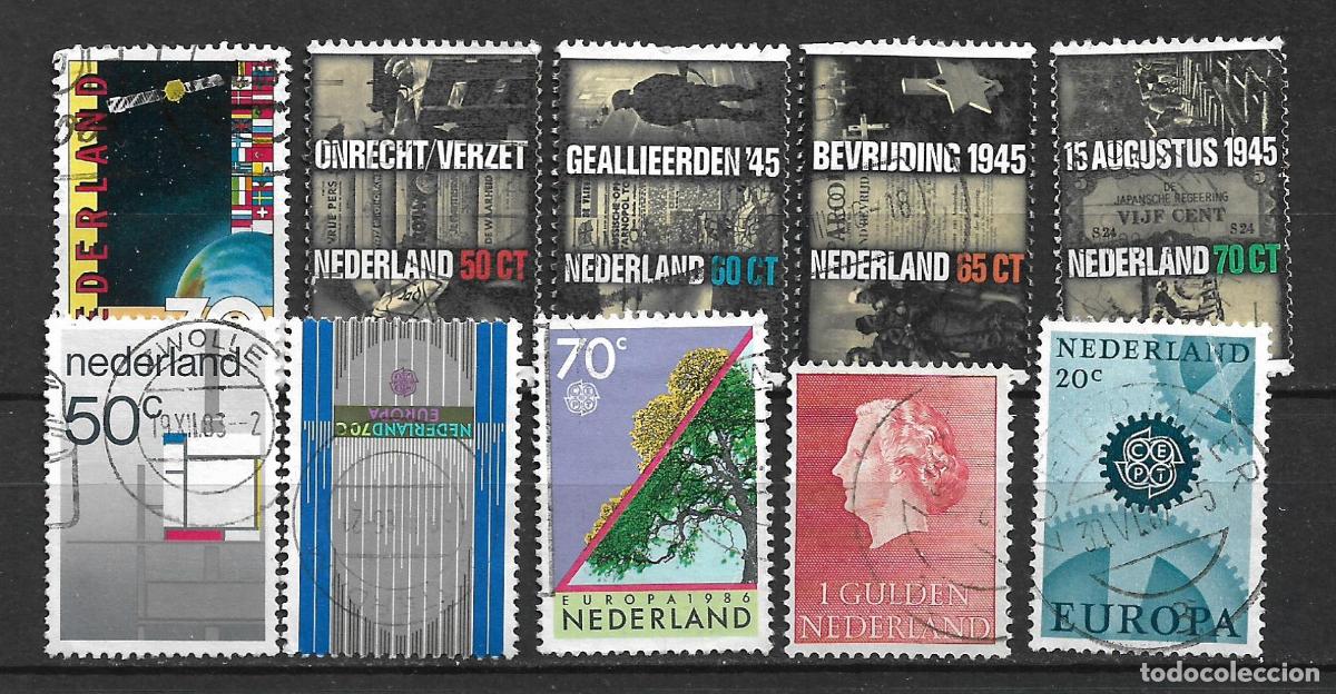 Sellos: holanda lote 10 sellos usados - 30/15