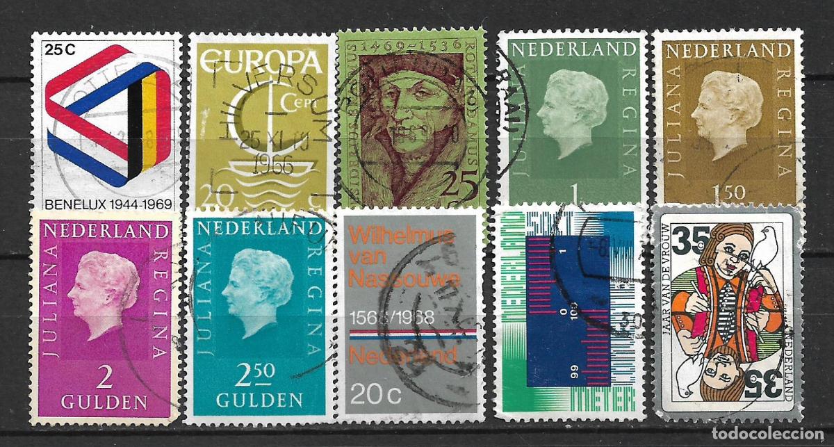 Sellos: holanda lote 10 sellos usados - 30/15