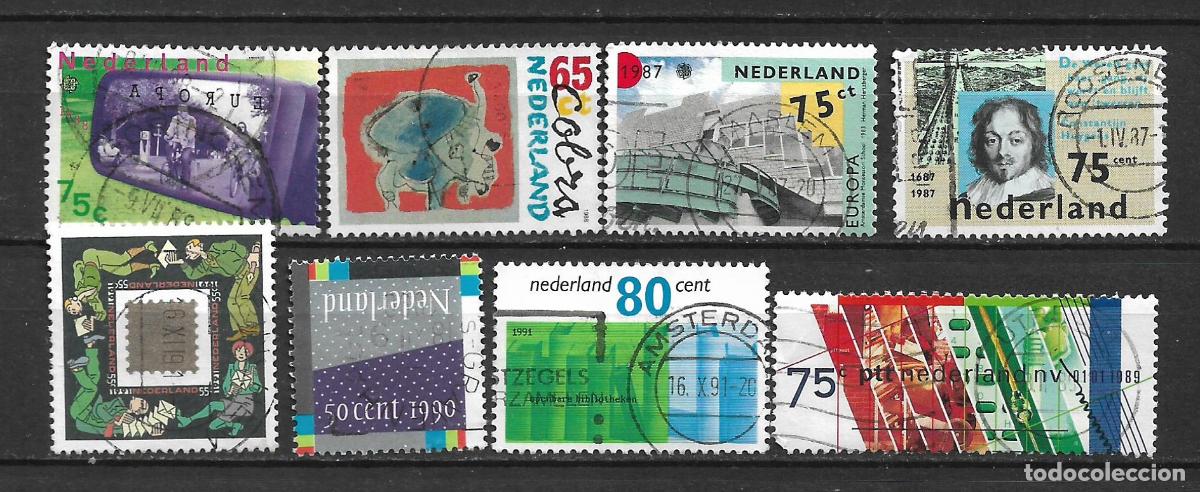 Francobolli: holanda lote 8 sellos usados - 28/2