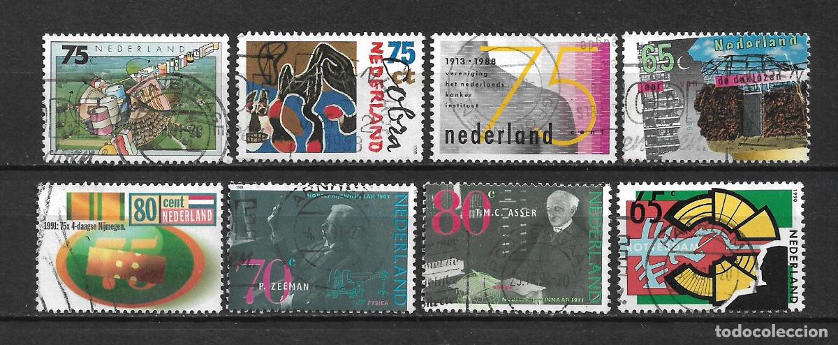 Sellos: holanda lote 8 sellos usados - 28/2