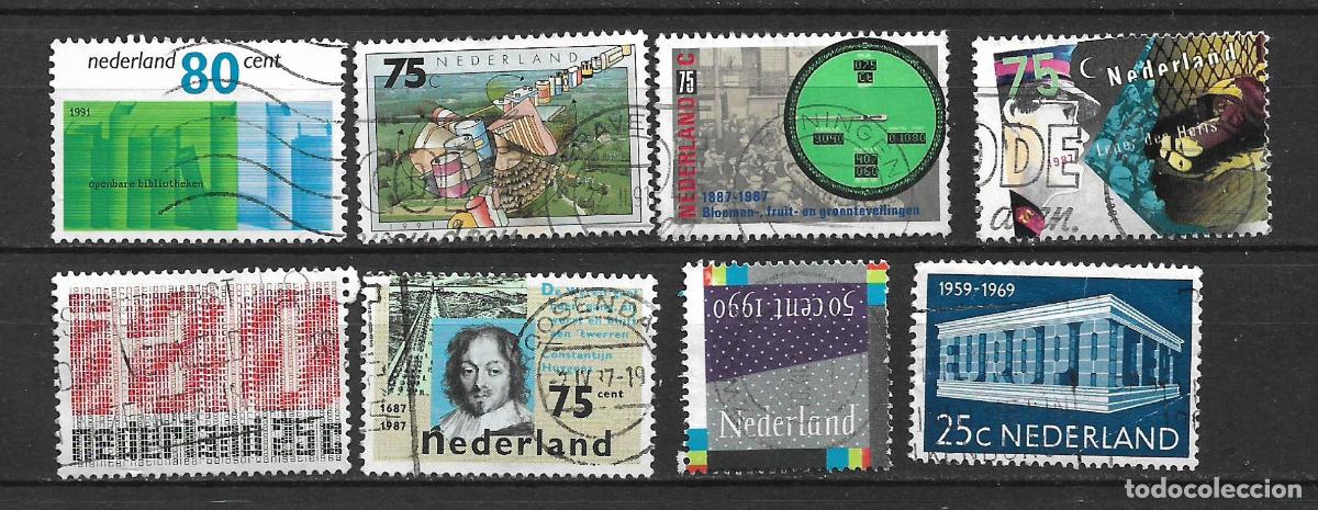 Sellos: holanda lote 8 sellos usados - 28/2