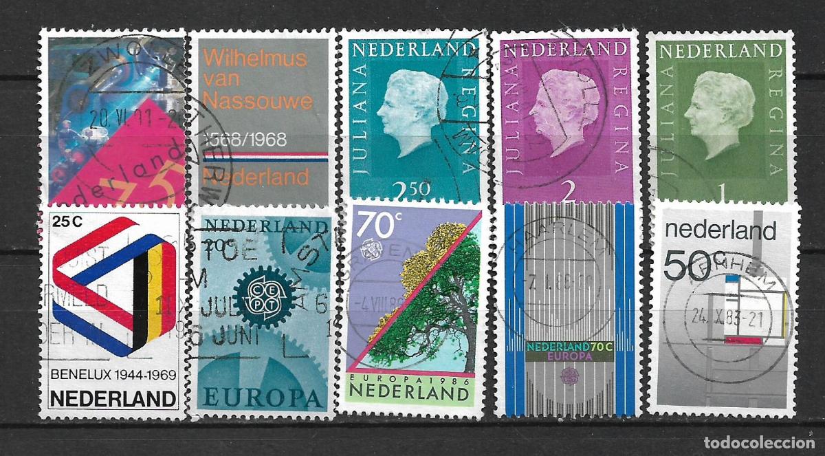 Timbres: holanda lote 10 sellos usados - 28/2