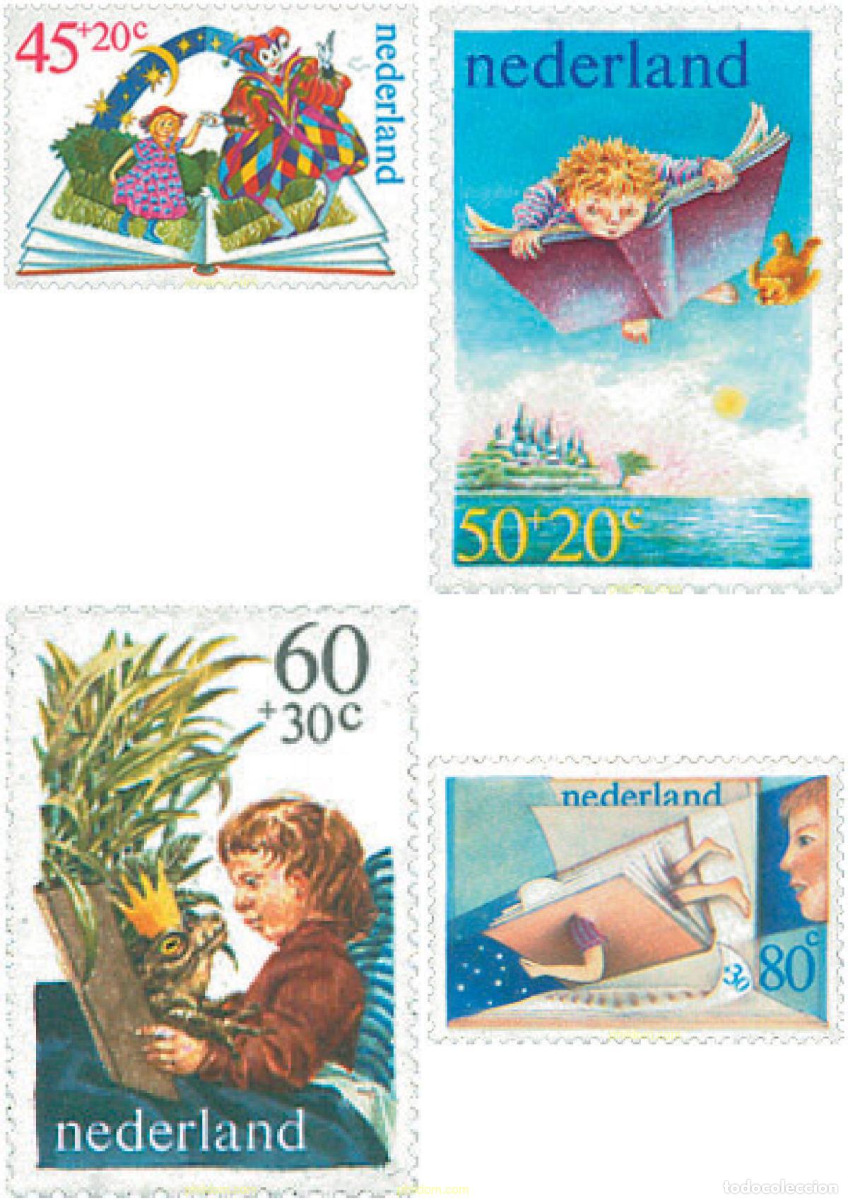Sellos: 100863 MNH HOLANDA 1980 PRO INFANCIA. EL NI&Ntilde;O Y SUS LIBROS
