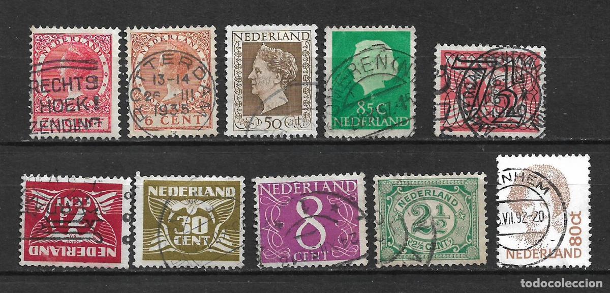 Sellos: holanda lote 10 sellos usados - 16/30