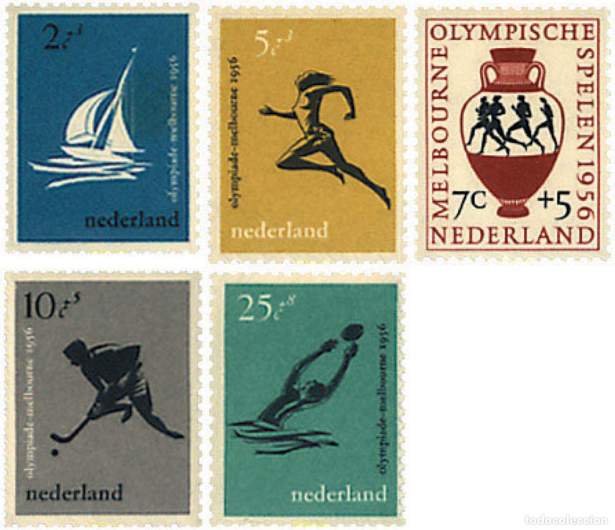 Sellos: 67855 MNH HOLANDA 1956 16 JUEGOS OLIMPICOS VERANO MELBOURNE 1956