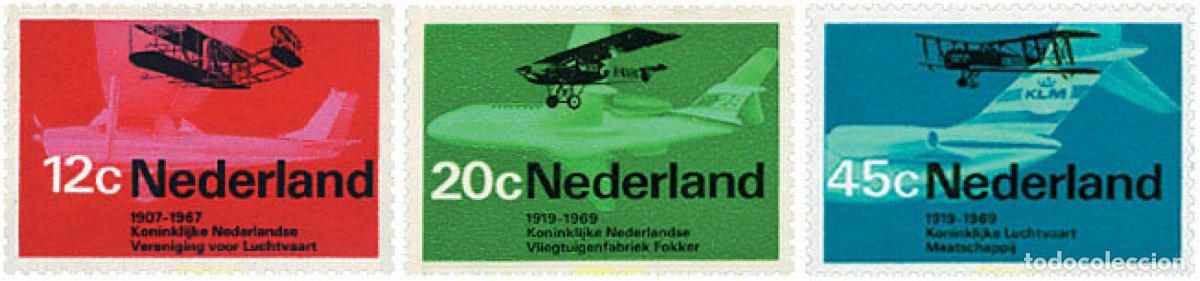 Sellos: 67867 MNH HOLANDA 1968 ANIVERSARIOS DE LA AVIACION