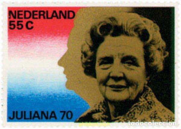 Sellos: 103113 MNH HOLANDA 1979 70 ANIVERSARIO DE LA REINA JULIANA
