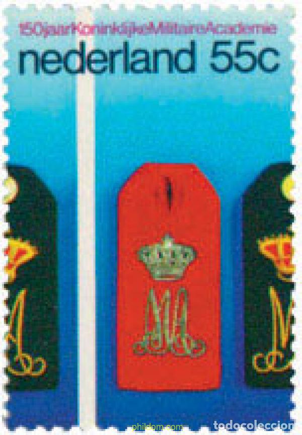 Sellos: 105667 MNH HOLANDA 1978 150 ANIVERSARIO DE LA ESCUELA MILITAR