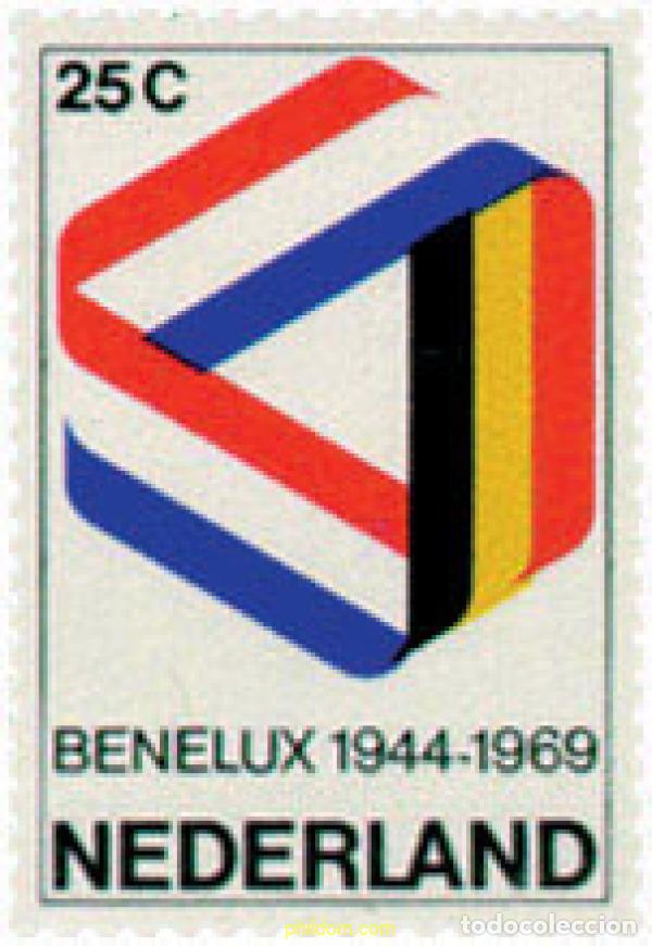 Sellos: 102903 MNH HOLANDA 1969 25 ANIVERSARIO DE LA BENELUX