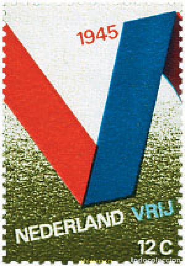 Sellos: 100822 MNH HOLANDA 1970 25 ANIVERSARIO DE LA LIBERACION