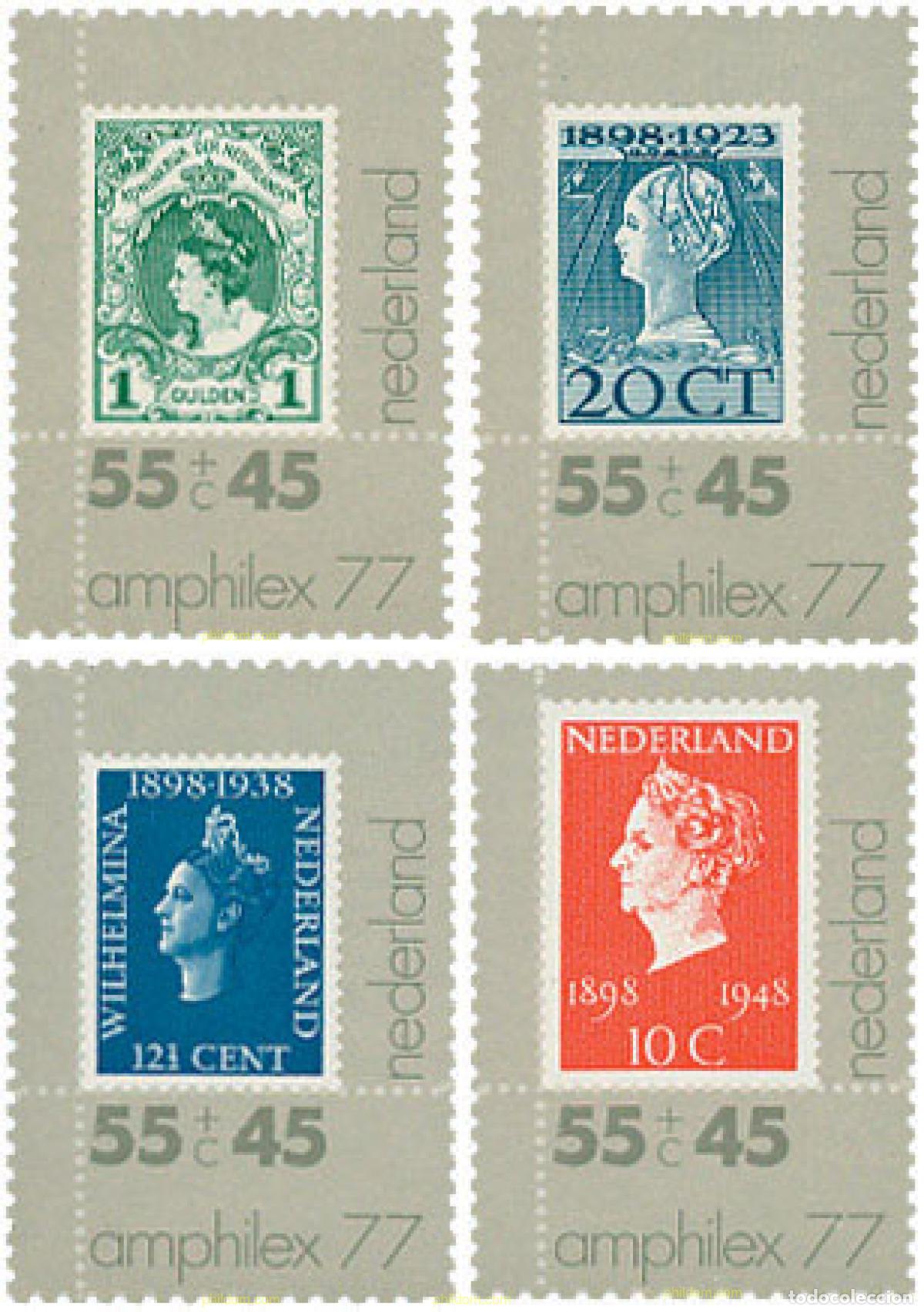 Sellos: 100852 MNH HOLANDA 1977 AMPHILEX 77. EXPOSICION FILATELICA INTERNACIONAL