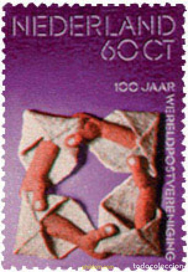 Sellos: 104224 MNH HOLANDA 1974 CENTENARIO DE LA UNION POSTAL UNIVERSAL