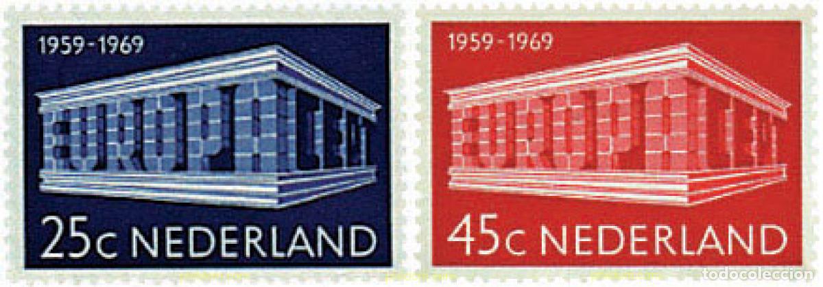 Sellos: 62177 MNH HOLANDA 1969 EUROPA CEPT. 10 ANIVERSARIO DE LA CEPT