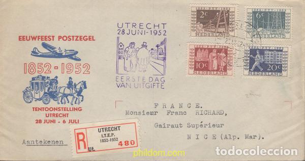 Sellos: 391459 MNH HOLANDA 1952 EXPOSICION FILATELICA DE UTRECHT