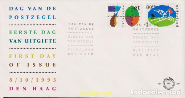 Sellos: 398987 MNH HOLANDA 1993 DIA DEL SELLO