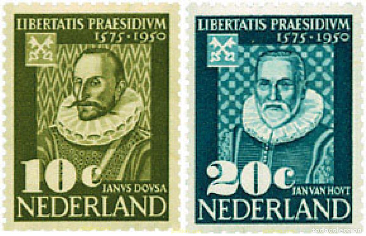 Sellos: 791070 HINGED HOLANDA 1950 350 ANIVERSARIO DE LA UNIVERSIDAD DE LEIDEN