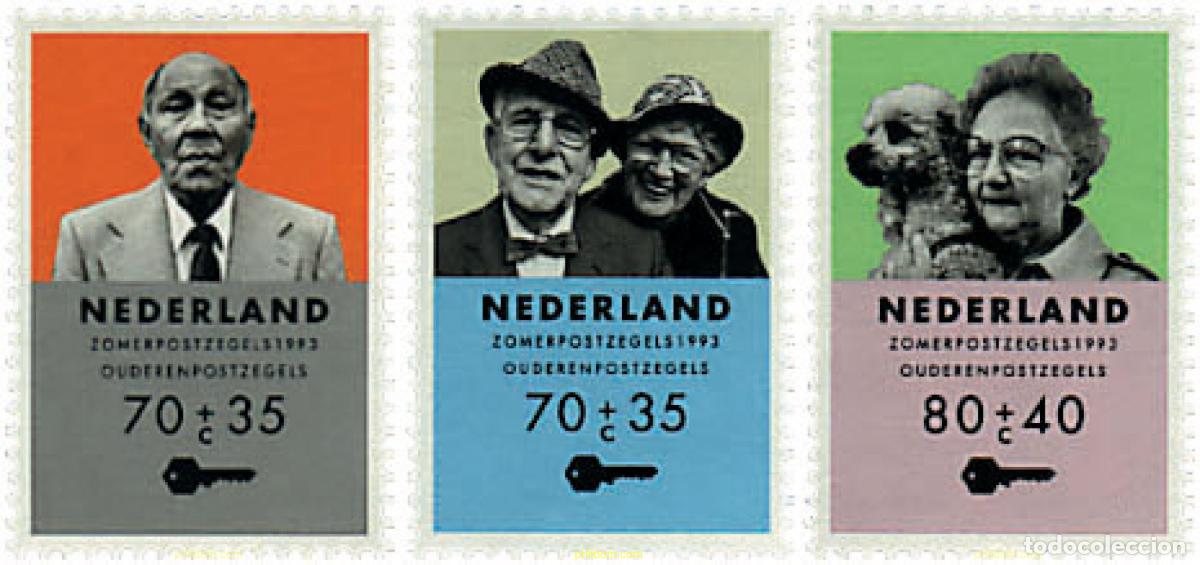 Sellos: 67910 MNH HOLANDA 1993 PRO OBRAS SOCIALES. LA TERCERA EDAD