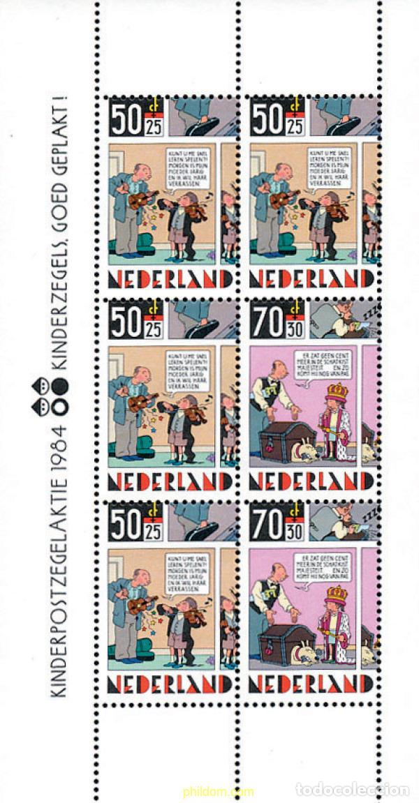 Sellos: 112596 MNH HOLANDA 1984 PRO INFANCIA. EL NI&Ntilde;O Y EL COMIC