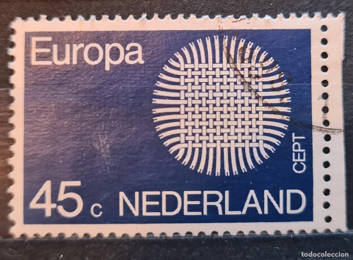Timbres: Sello usado de Paises Bajos 1970: Europa