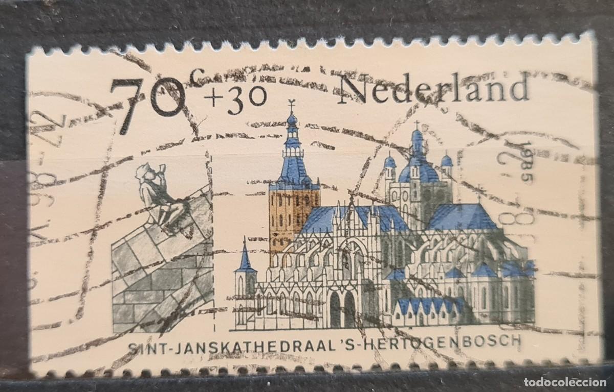 Selos: Sello usado de Paises Bajos 1985. Arquitectura sacra: catedral de Saint-Jean en Hertegonbosch