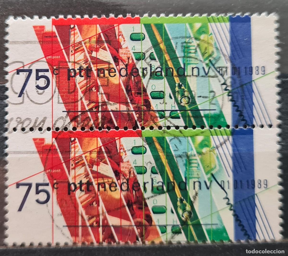 Francobolli: Sellos usados de Pa&iacute;ses Bajos 1989: Privatizaci&oacute;n de la Oficina de Correos