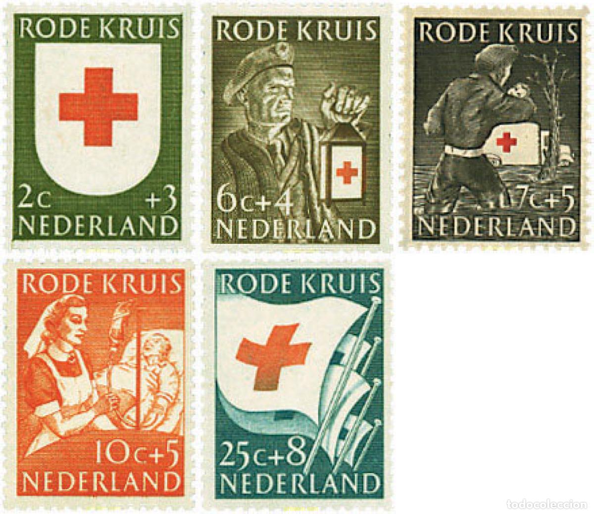 Sellos: 41715 MNH HOLANDA 1953 PRO CRUZ ROJA