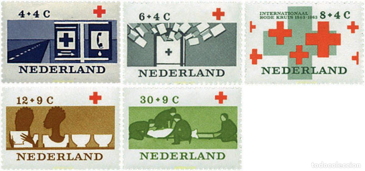 Selos: 211079 MNH HOLANDA 1963 CENTENARIO DE LA CRUZ ROJA INTERNACIONAL
