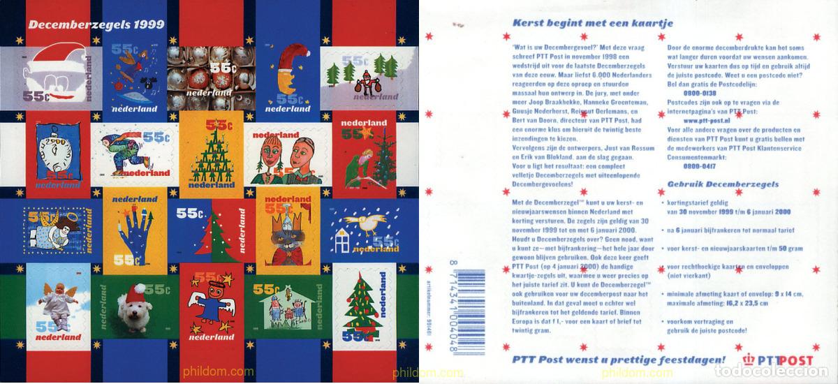 Sellos: 158596 MNH HOLANDA 1999 SELLOS PARA EL CORREO DE NAVIDAD