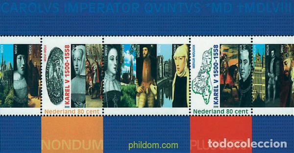 Sellos: 50947 MNH HOLANDA 2000 500 ANIVERSARIO DEL NACIMIENTO DEL EMPERADOR CARLOS V