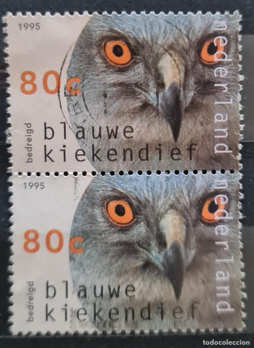 Sellos: Sellos usados de Paises Bajos 1995. Fauna, rapaces: aguilucho azul