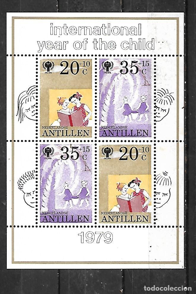 Sellos: 1979: ANTILLAS HOLANDESAS Hoja souvenir &rdquo;Pro infancia. A&ntilde;o internacional del ni&ntilde;o&rdquo; (MNH**)
