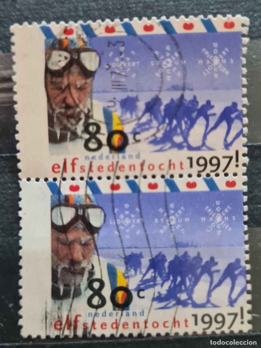 Sellos: Sellos usados de Paises Bajos 1997: Carrera en hielo de las 11 villas