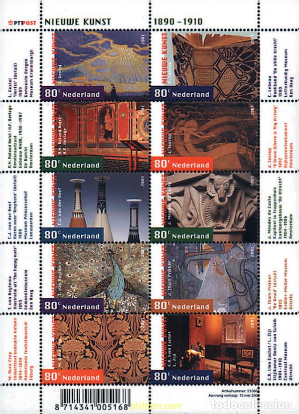Sellos: 158602 MNH HOLANDA 2001 EL ARTE EN EL SIGLO XIX