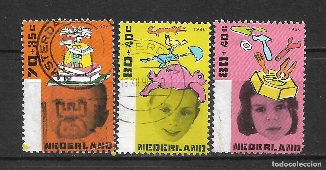 Sellos: holanda 1996 scott B695-B697 usado completa - 9/4