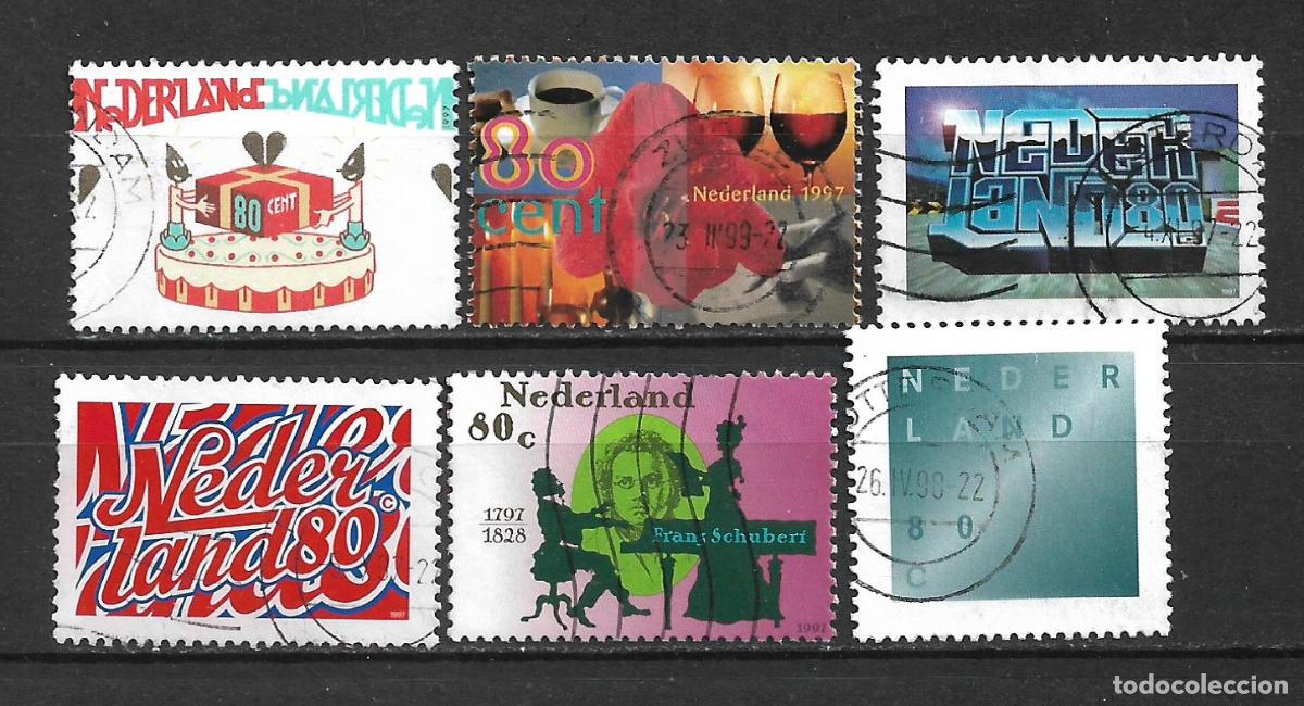Sellos: holanda 1997 lote 6 sellos usado - 9/4
