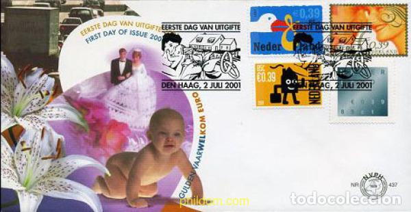 Sellos: 215035 MNH HOLANDA 2001 SELLOS DE NACIMIENTO