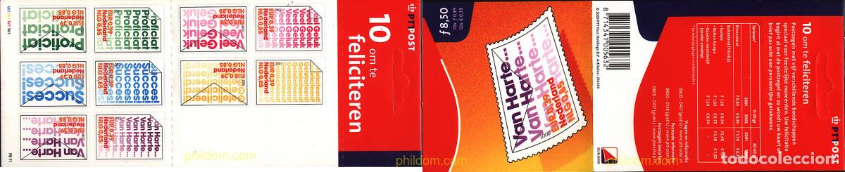 Sellos: 1830 MNH HOLANDA 2001 SELLOS DE FELICITACION