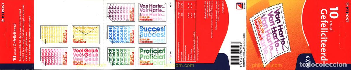 Sellos: 2071 MNH HOLANDA 2002 SELLOS DE LUTO
